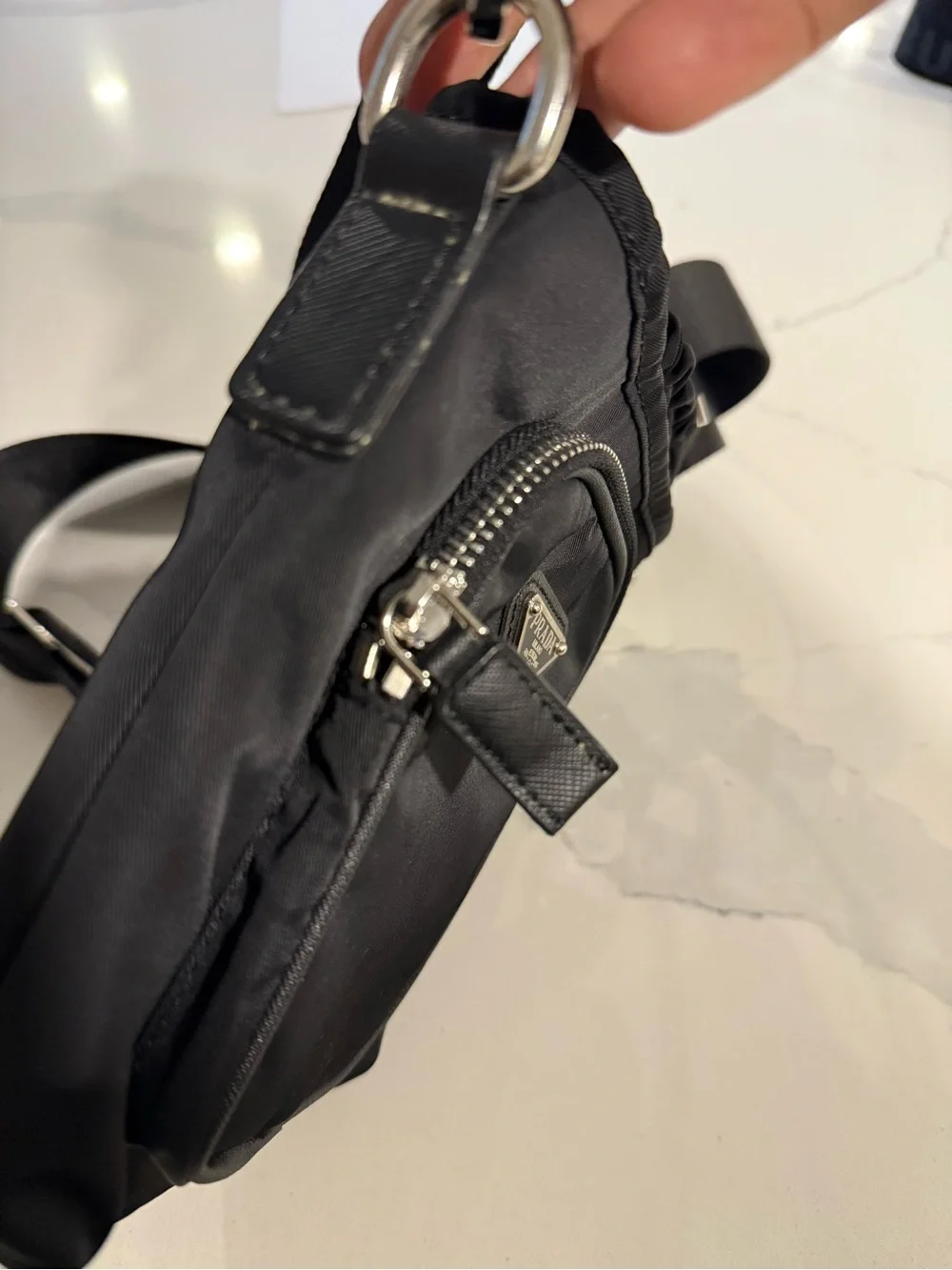 Prada Black Nylon Crossbody Pouch Unisex, thrifted! 🚨OPEN TO OFFERS🚨